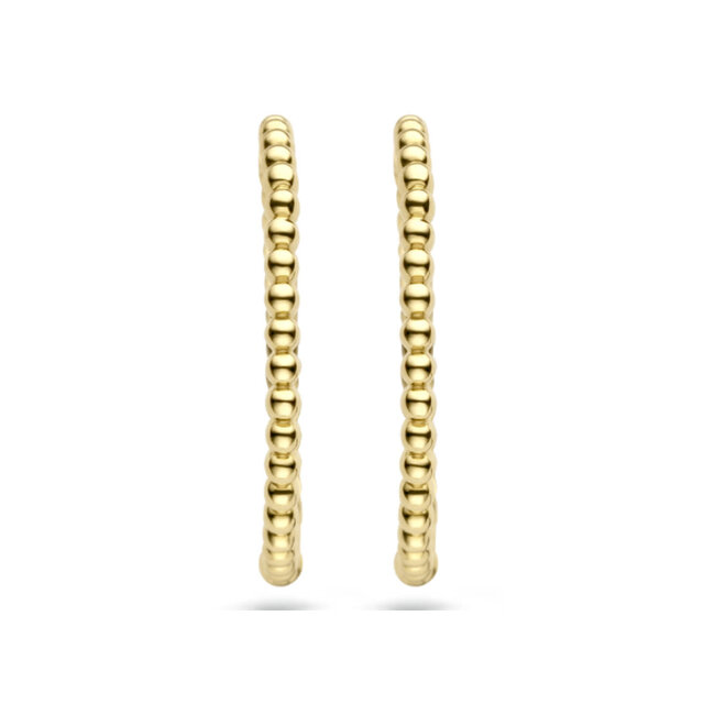 Blush Blush Oorbellen 7291YGO Oorringen 14kr Geelgoud metBbolletjes Motief 20mm doorsnede