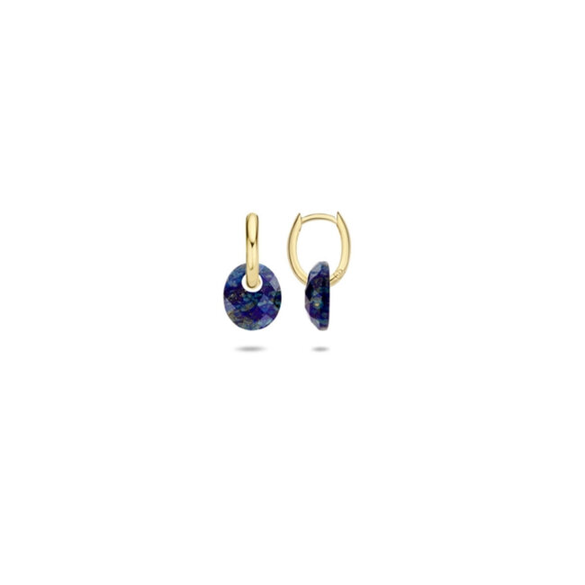 Blush Blush Oorbedels 800LAPM Klein Blauw Lapis Ovaal 10mm x 12mm