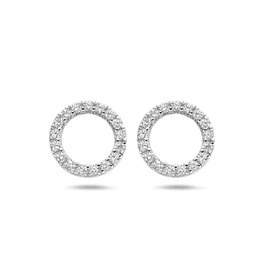 Blush Blush Oorbedels 9066WZI 14k Geelgoud met Briljant geslepen Zirconia 7,5 mm