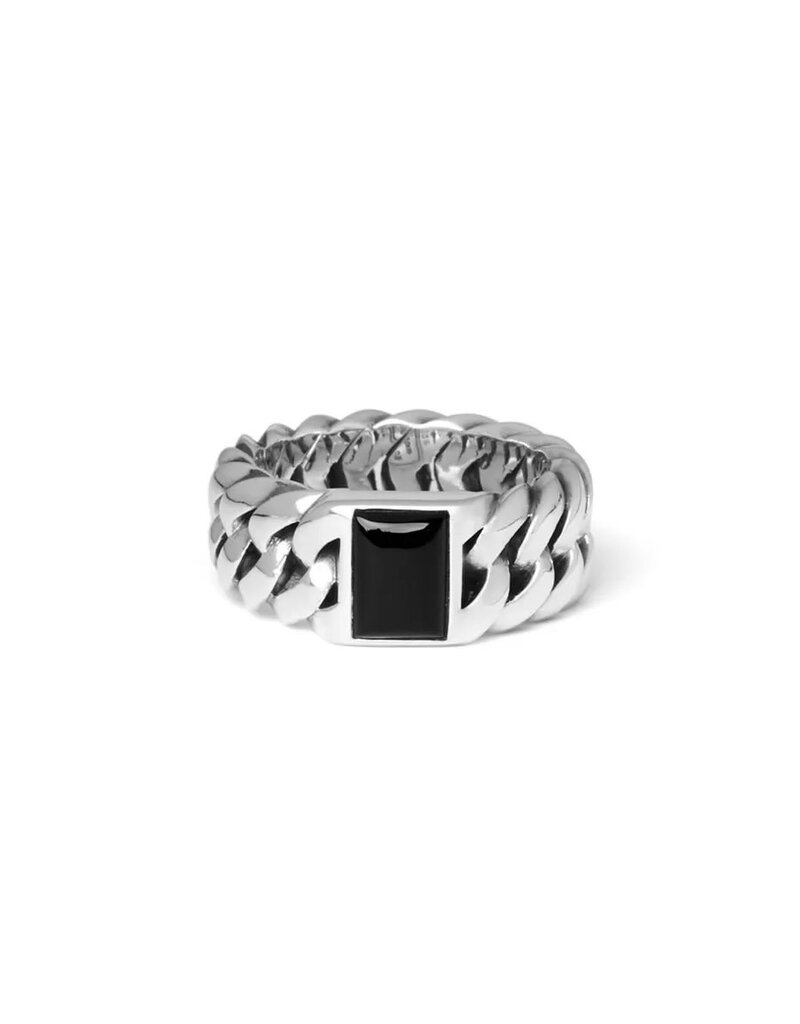 Buddha to Buddha B to B  603ON 17 Chain Stone Ring Onyx - Maat 17.00 mm (53)