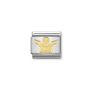 Nomination Nomination Schakel 030105-04 Composable Classic Staal met 18k Geelgouden Engel