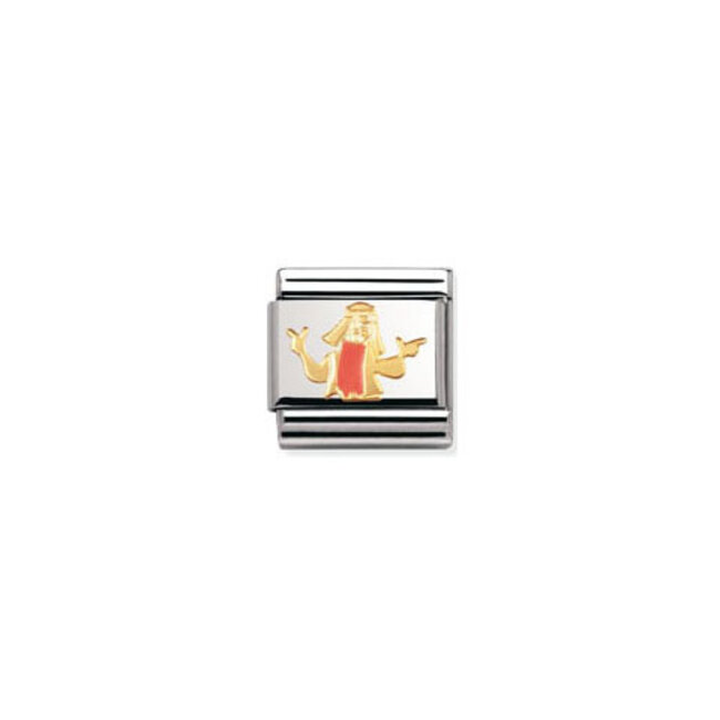 Nomination Nomination Schakel 030270-07 Composable Classic Staal met 18k Geelgouden Hippie