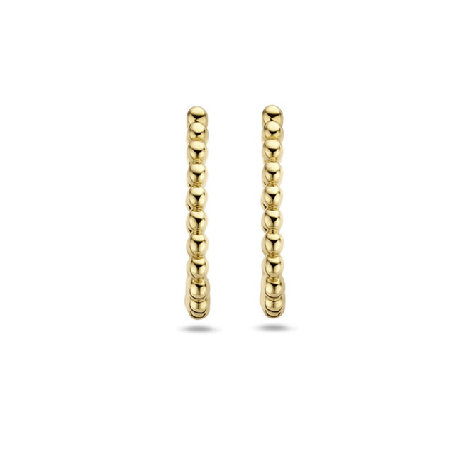 Blush Blush Oorbellen 7272YGO 14k Geelgoud met Bolletjes Motief 1.8mm x 16mm