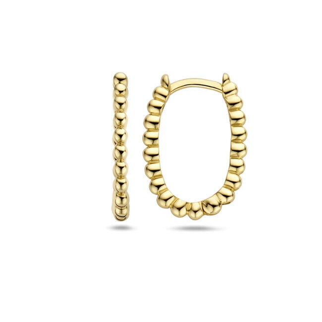 Blush Blush Oorbellen 7272YGO 14k Geelgoud met Bolletjes Motief 1.8mm x 16mm