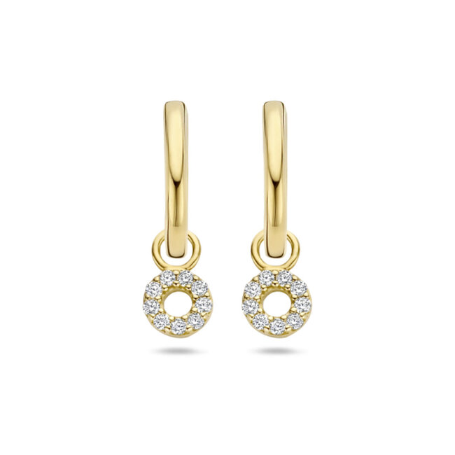 Blush Blush Oorbedel 9065YZI 14k Geelgoud Circle met zirkonia