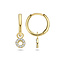 Blush Blush Oorbedel 9065YZI 14k Geelgoud Circle met zirkonia