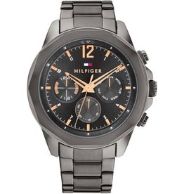 Tommy Hilfiger Tommy Hilfiger Heren Horloge TH1792061 Staal met Zwarte Plating Quartz Chronograaf