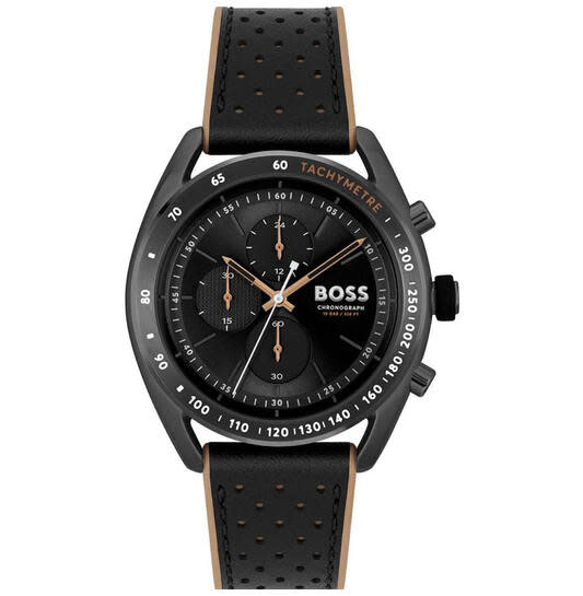 BOSS Horloge Heren HB1514022 Staal met PVD Chronograaf met Leren