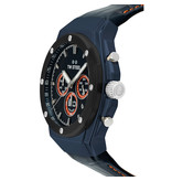 TW Steel TW Steel Horloge Heren CE4110 Staal Chronograaf 44mm Blauwe Plated met Zwart Plated Bezel