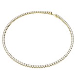 Swarovski 5657667 collier Matrix in geelgoud plated met heldere rond geslepen Swarovski kristallen lengte 41 cm diameter 0.4 cm