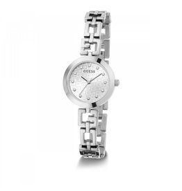 Guess Guess GW0549L1 horloge dames staat 3 hands 34 mm met zilveren wijzerplaat met G profiel