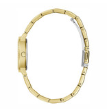 Guess Guess Dames Horloge GW0468L2 Staal met Geelgouden Plating Quartz  met Zilverkleurige Wijzerplaat en Zirkonia 32mm