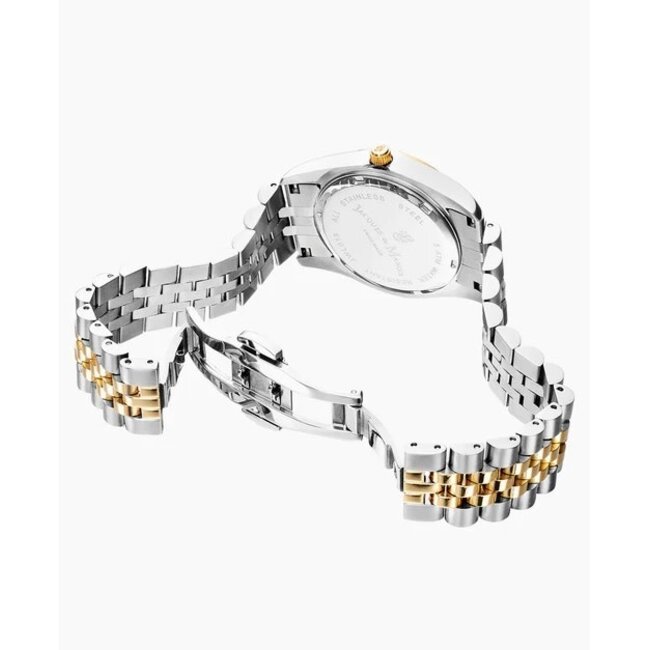 Jacques du Manoir Jacques du Manoir Horloge JWL02002 Staal Bi-color met MOP Wijzerplaat met Zirkonia 34mm