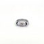 Buddha to Buddha Buddha to Buddha Ring 619 18 Ellen Zilver met Tijgeroog  Blauw Maat 18