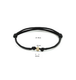 Blinckers Jewelry Huiscollectie BJ 4700288 Armband satijn zwart met 14k gouden element met zirkonia