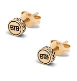 Buddha to Buddha Buddha to Buddha G040 one oorbellen Barbara logo in 14k goud (set van twee)