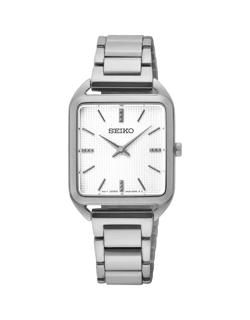 Seiko Seiko SWR073P1 horloge dames staal "classic"met zilveren wijzerplaat 5atm  waterdicht met hardflex crystal