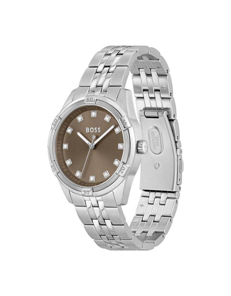 BOSS BOSS Horloge Dames HB1502699Staal met Bruine Wijzerplaat