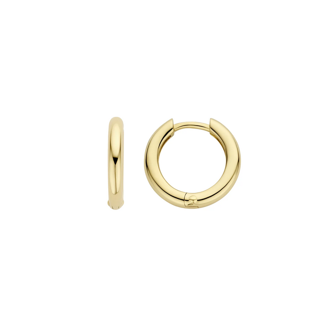 Blush Blush Oorbellen 7317YGO Oorringen 14k Geelgoud Glad 2.4mm x 14.8mm