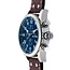 TW Steel TW Steel Horloge Heren VS111 Staal Chronograaf met Blauwe Wijzerplaat en Bruine Croco Horlogeband