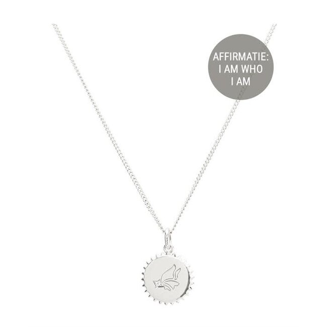 Vedder & Vedder Vedder & Vedder Collier Affirmation Zilver - Who I am 45cm