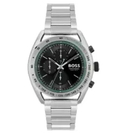 BOSS BOSS Horloge Heren HB1514023 Staal Chronograaf met Zwart Groene Wijzerplaat