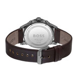 BOSS BOSS Horloge Heren HB1514030 Staal Chronograaf met Bruin Leren Horlogeband