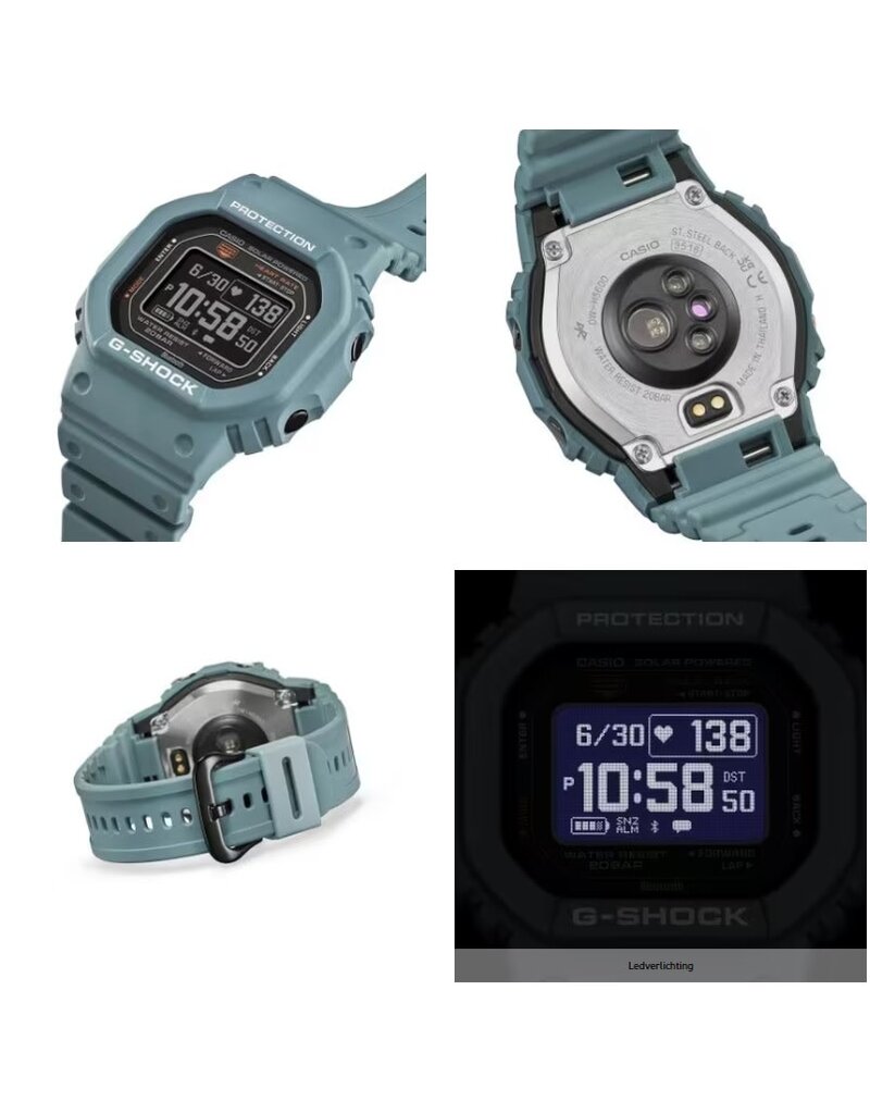 Casio G-Shock Casio G-Shock DW-H5600-2ER Horloge Digitaal Solar in Petrol Blue