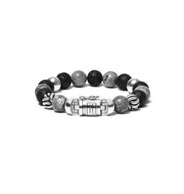 Buddha to Buddha BtoB 188MG E Armband Spirit Mix Grey Picasso Jaspis