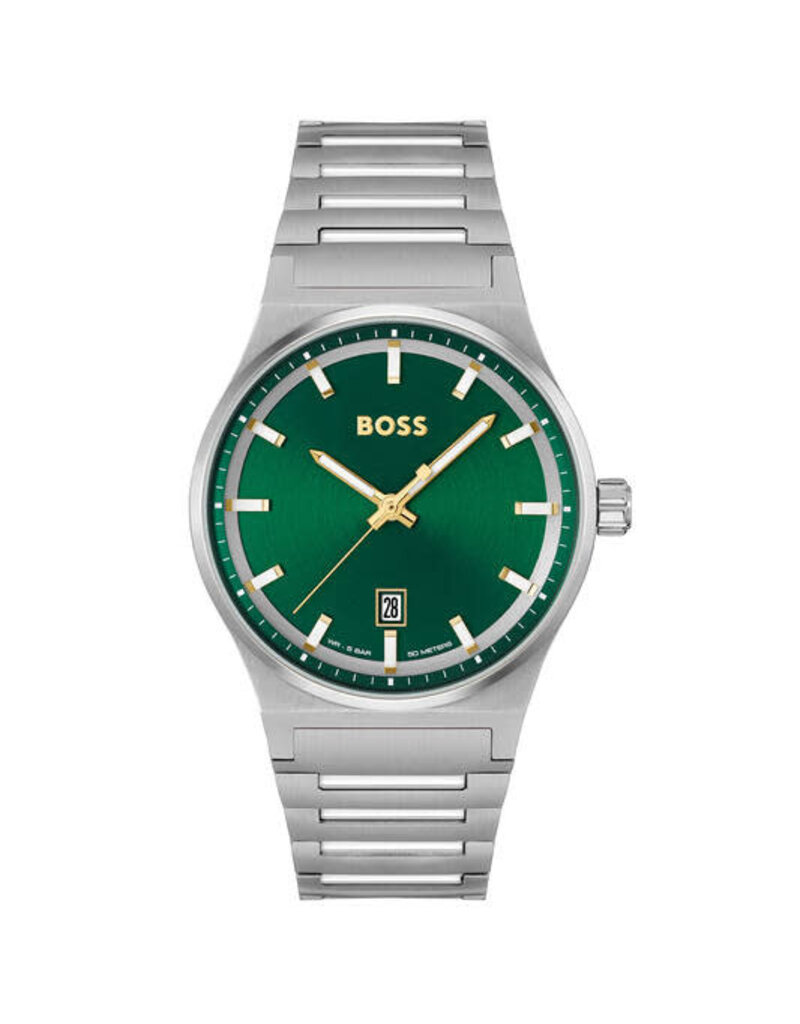 BOSS BOSS Horloge Heren HB1514079 Staal Candor met Groene Wijzerplaat 41mm