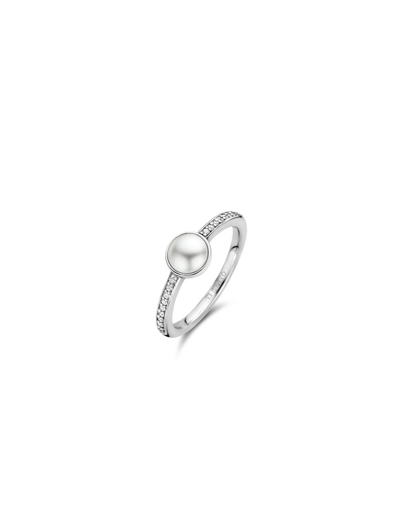 Ti Sento Milano Ti Sento Ring 12308PW/56 zilveren ring met zirkonia en maansteen