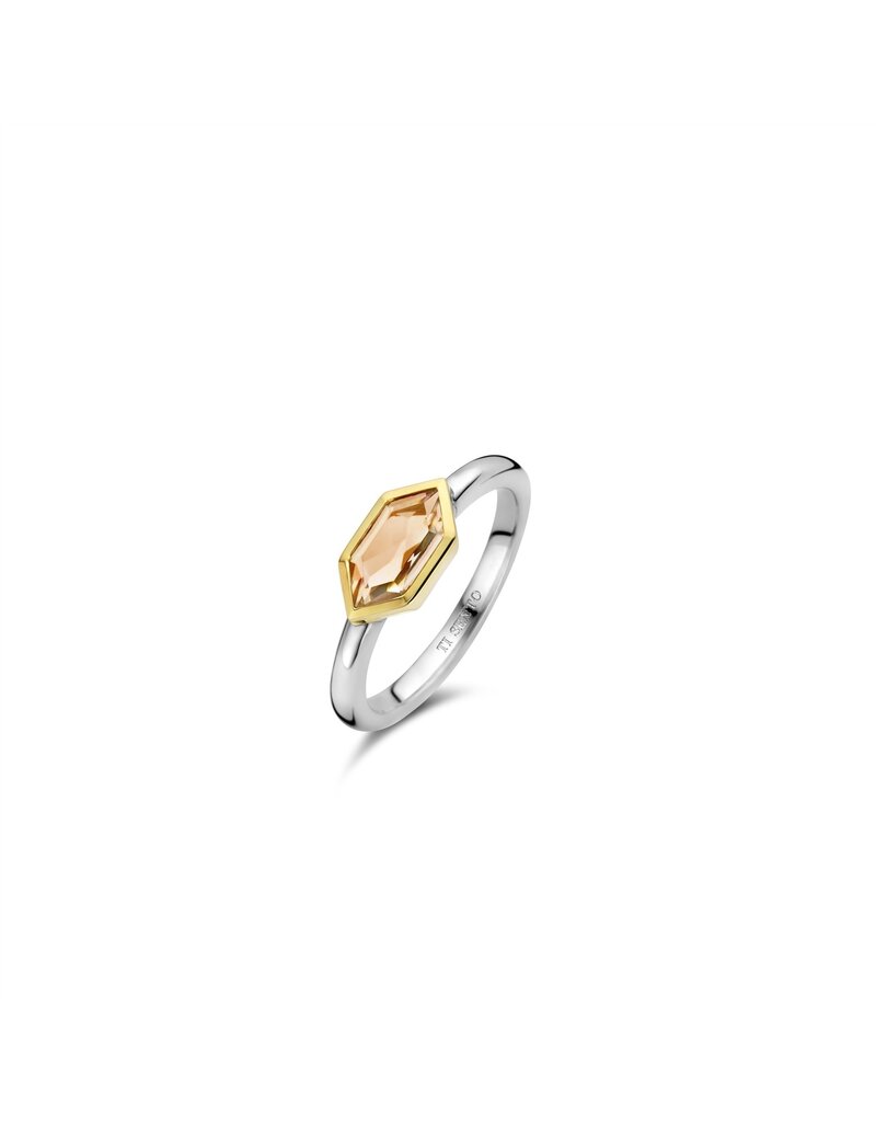 Ti Sento Milano Ti Sento Ring 12312NU/54 Zilver Bi-color en Roze Zirkonia Maat 54