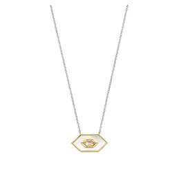 Ti Sento Milano Ti Sento Collier 34039MW/42 Zilver Bi-color met Maansteen enRoze Zirkonia 38-48cm