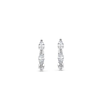 Ti Sento Milano Ti Sento Oorbellen 7927ZI Zilver Gerhodineerd met Drie Marques Zirkonia