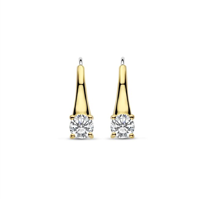 Ti Sento Milano Ti Sento Oorbellen 7947ZY Zilver met Goude Plating en Zirkonia