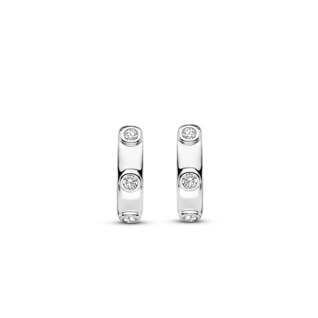 Ti Sento Milano Ti Sento Oorbellen 7953ZI ZIlver Gerhodineerd met Zirkonia