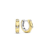 Ti Sento Milano Ti Sento Oorbellen 7953ZY Zilver met Goude Plating en Zirkonia