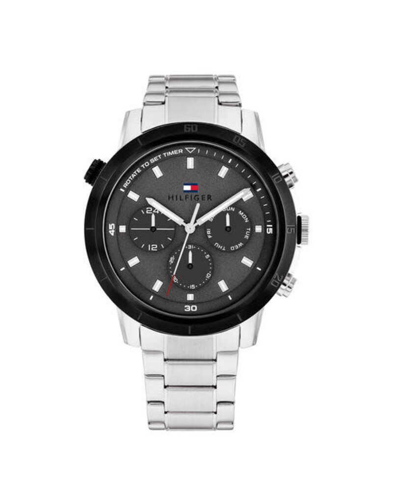 Tommy Hilfiger Tommy Hilfiger Heren Horloge TH1792106 Staal met Zwarte Wijzerplaat Troy