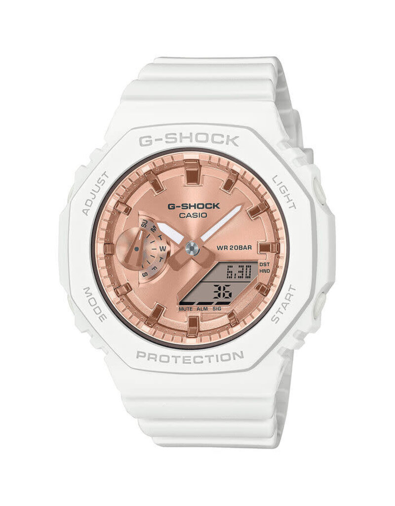 Casio G-Shock CASIO G-shock GMA-S2100MD-7AER g-shock wit horloge met rose gouden wijzerplaat