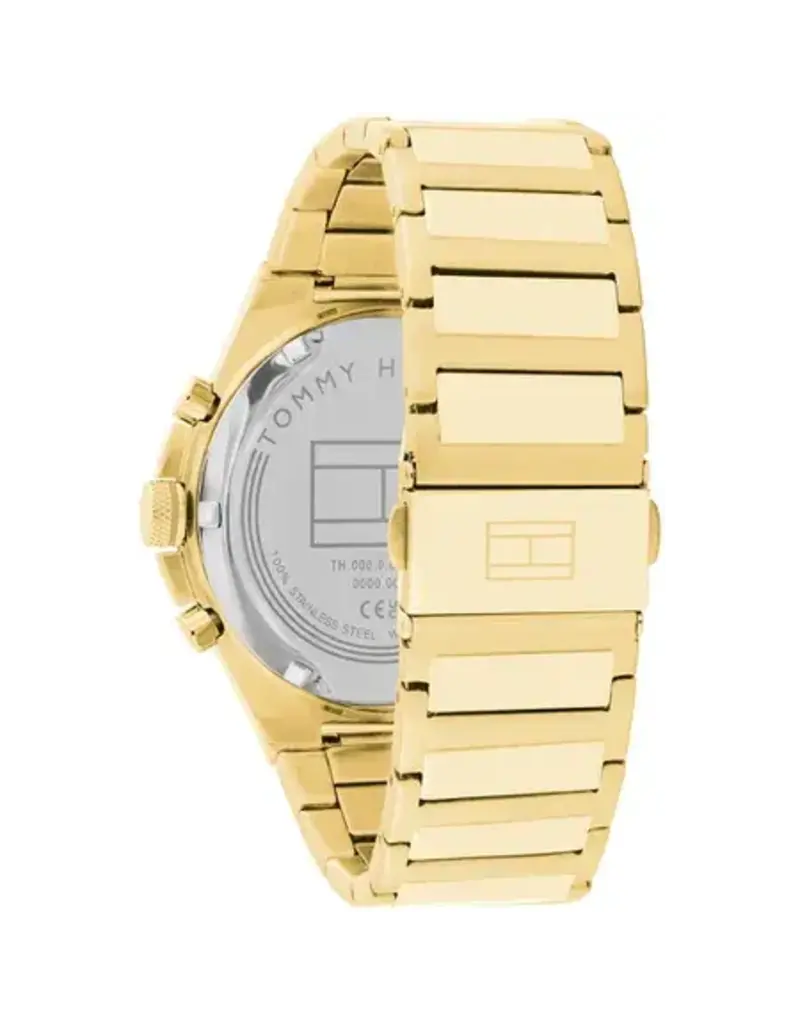 Tommy Hilfiger Tommy Hilfiger Heren Horloge Th1792090 Staal met Geelgouden Plating met Bruine Wijzerplaat Dexter 46mm