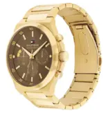 Tommy Hilfiger Tommy Hilfiger Heren Horloge Th1792090 Staal met Geelgouden Plating met Bruine Wijzerplaat Dexter 46mm