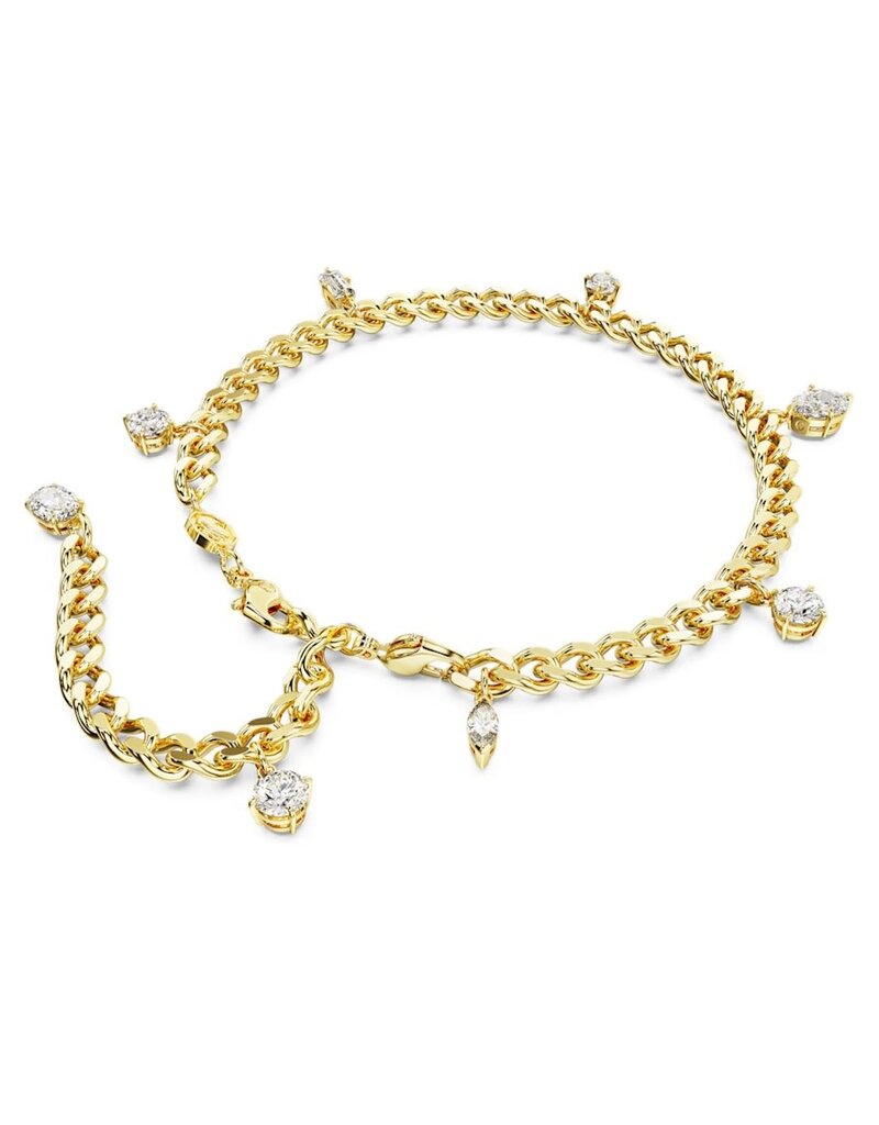 Swarovski Swarovski 5665499 enkelband uit de Dextera collectie dames  goldmetal met swarovski bedels in steentjes