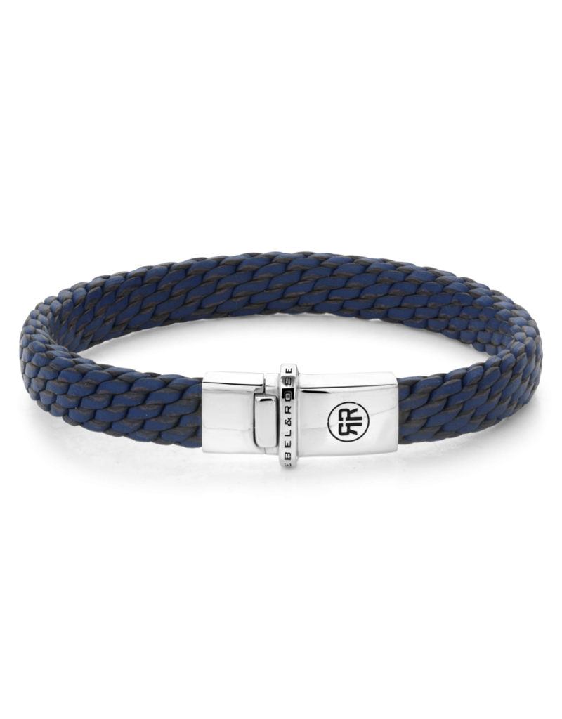 Rebel & Rose Rebel en Rose RR-L0167-S-M blauw leren band