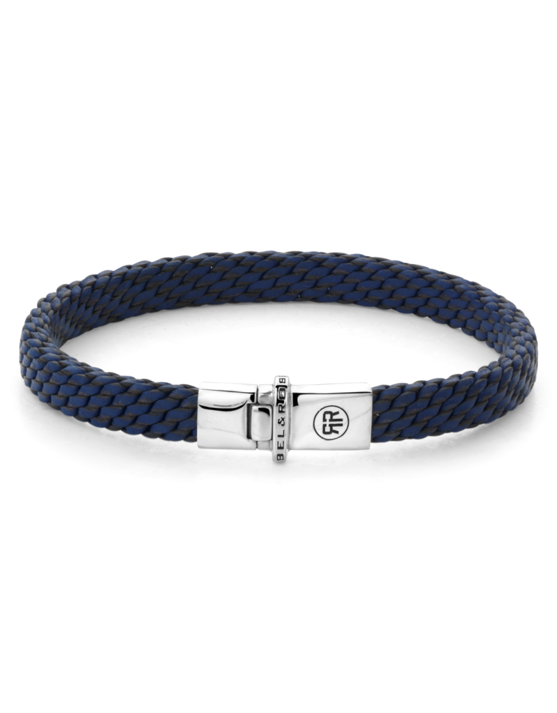 Rebel & Rose Rebel en Rose RR-L0166-S-M blauw leren band