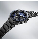 Seiko Seiko Heren Horloge SSH121J1 Titanium Zwart met Diamanten Coating Astron GPS Solar 100m Waterdicht