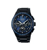 Seiko Seiko Heren Horloge SSH121J1 Titanium Zwart met Diamanten Coating Astron GPS Solar 100m Waterdicht