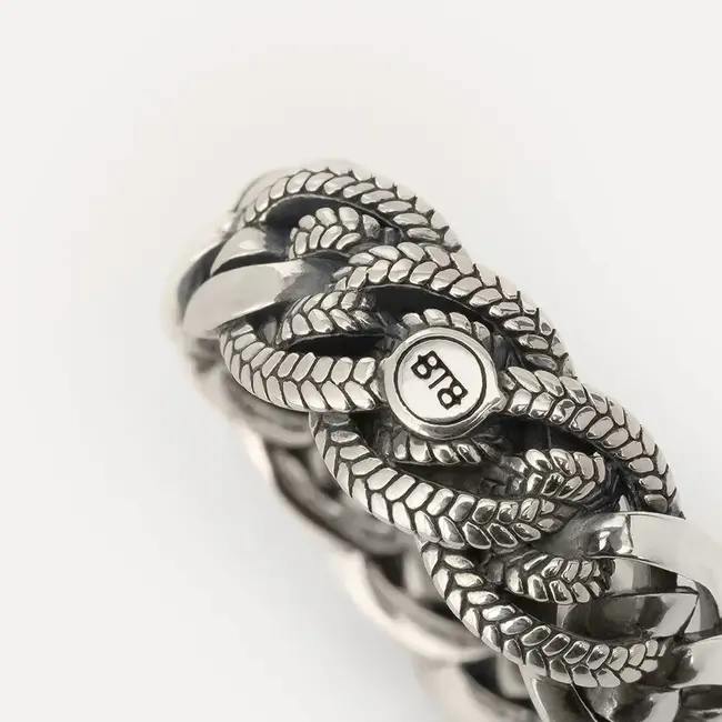 Buddha to Buddha Buddha to Buddha Ring 600 17  Nathalie Small Texture Zilver Maat 17