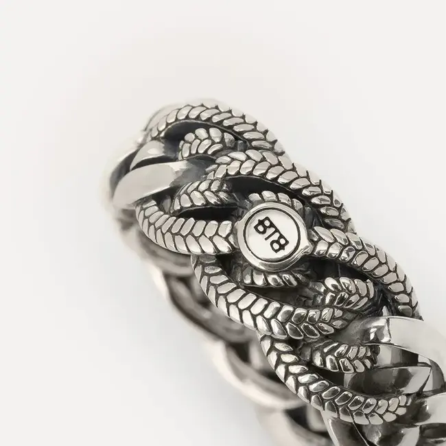 Buddha to Buddha Buddha to Buddha Ring 600 21 Nathalie Small Texture Zilver Maat 21