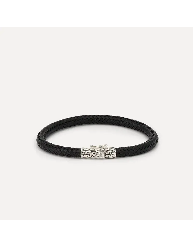Buddha to Buddha Buddha to Buddha 149BL maat E Ellen leather bracelet black