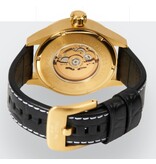 TW Steel TW Steel Horloge Heren VS131 Staal met Geelgouden Plating Automaat met Zwart Croco Horlogeband 45mm